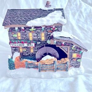 Village Mill Lights up and Rotates